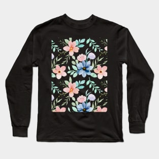 Pastel Flower beautiful pattern Long Sleeve T-Shirt